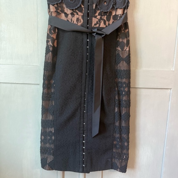 Anthropologie Beguile by Byron Lars Carissima Black Lace Sheath Dress Size 0 - Picture 6 of 11